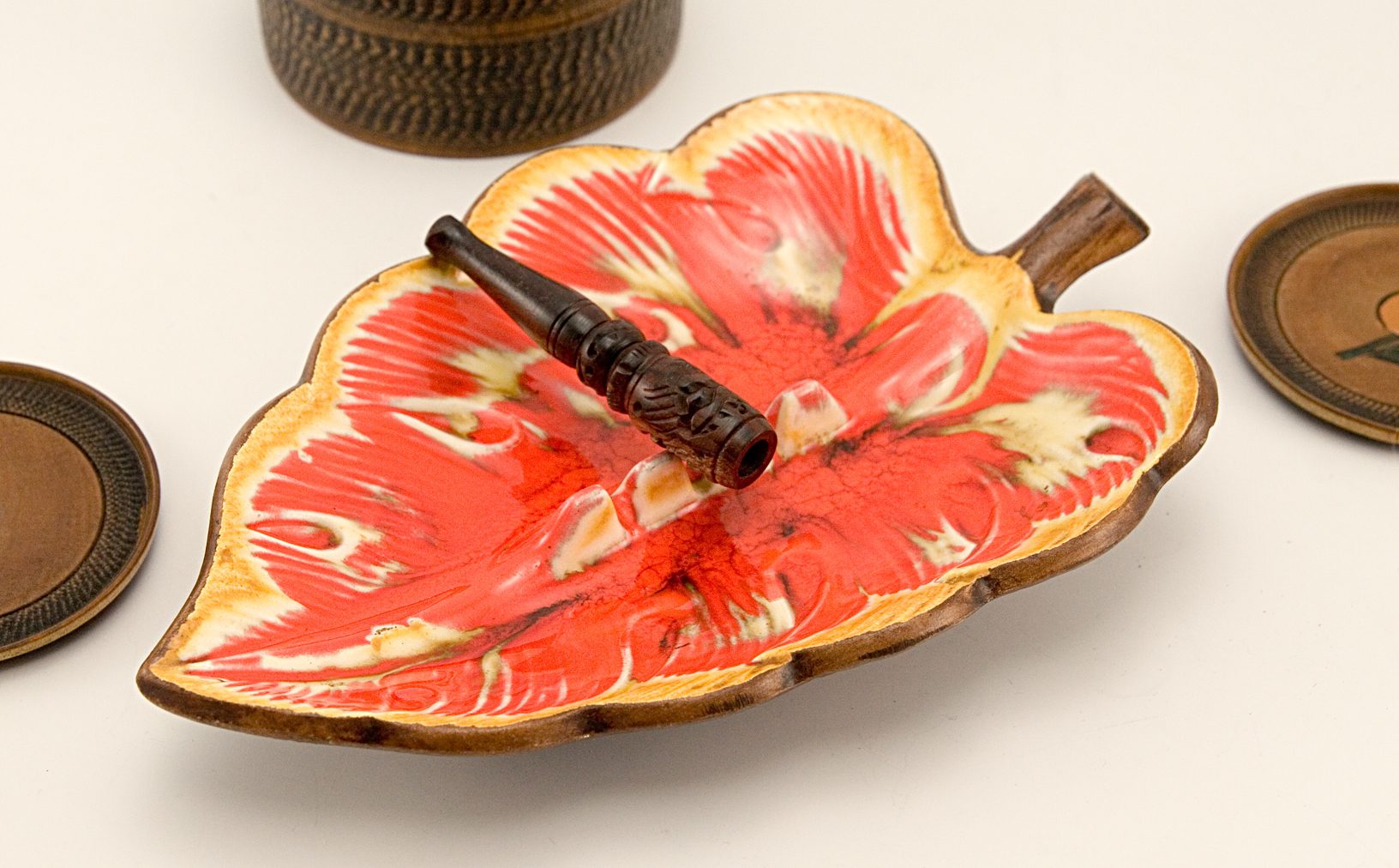 Tiki Party Leaf Ashtray Made in 1962 - Image 2