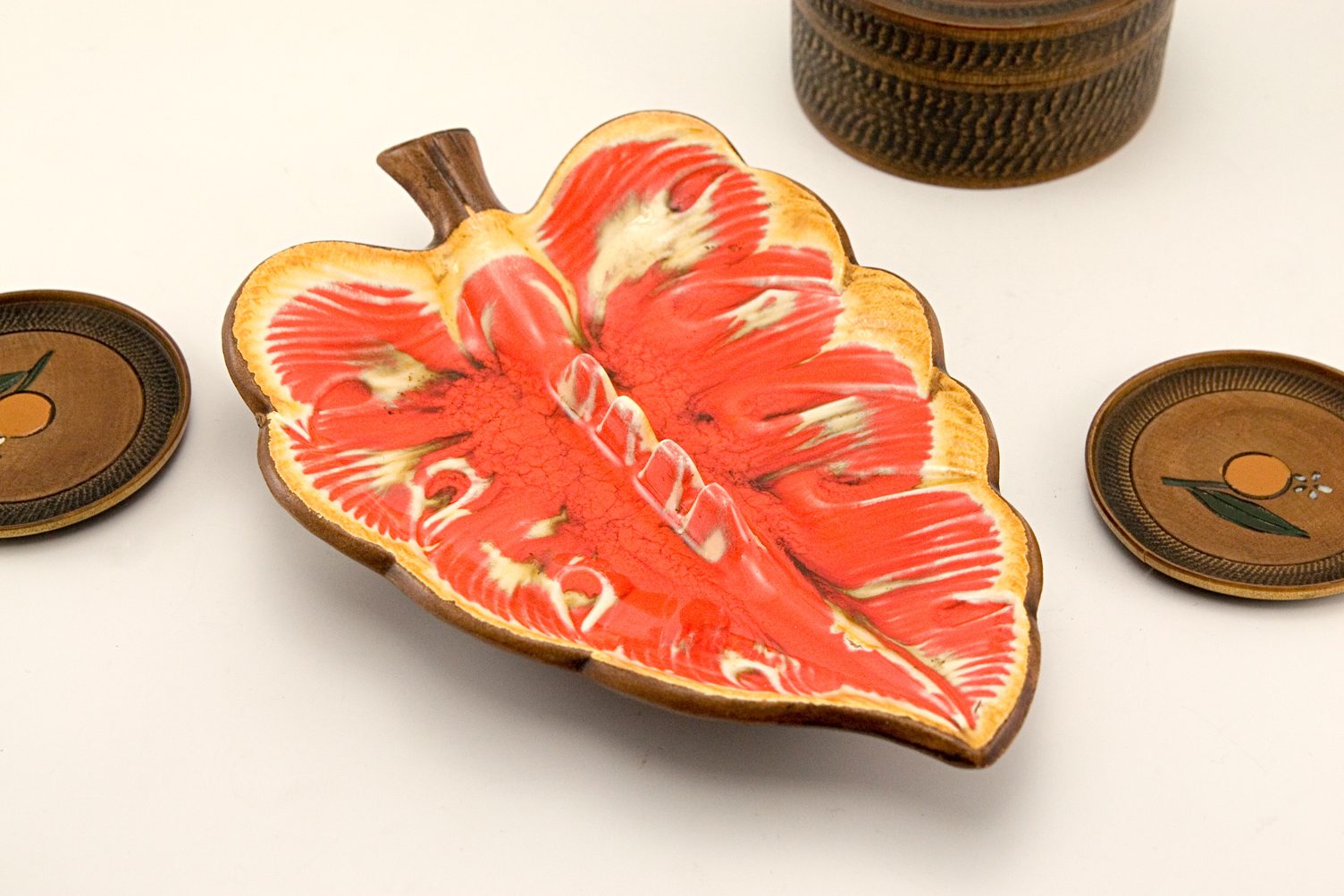 Tiki Party Leaf Ashtray Made in 1962