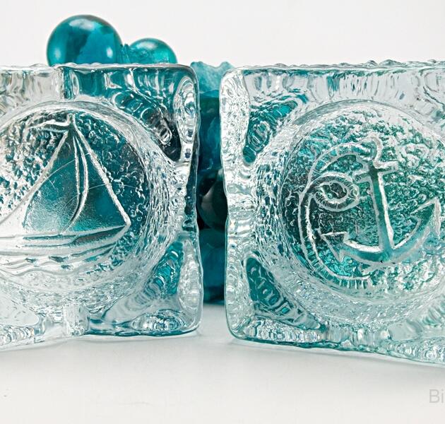Nautical Decor Iceberg Crystal Cigar Ashtray Set