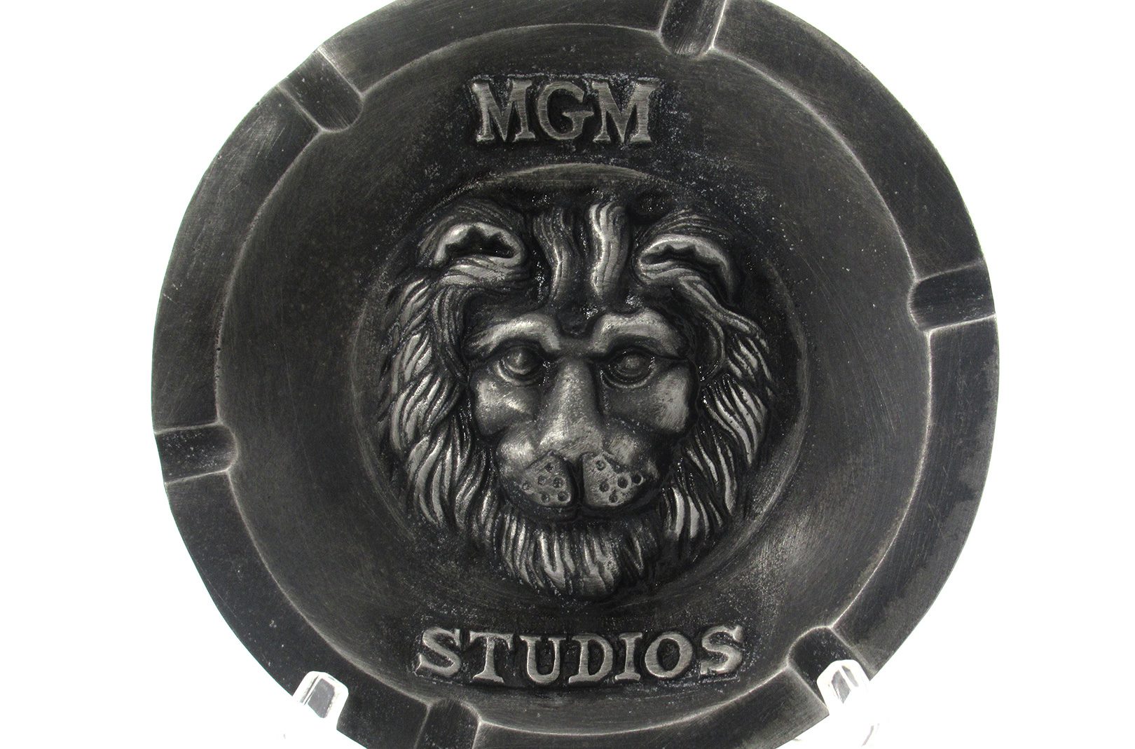 Vintage MGM Studios Lion Head Ashtray in Pewter