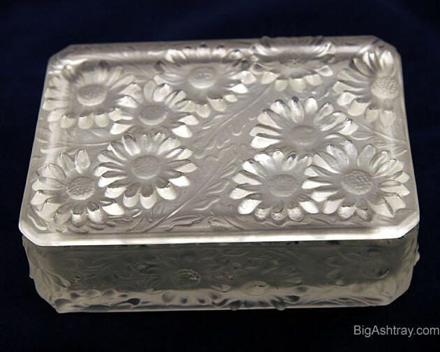 Marguerites Carved Glass Rosice Stash Box
