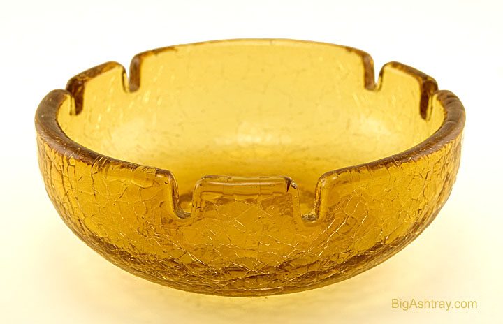 Massive Ash Bowl Set in Amber Crackle by Viking Art Glass - Image 4