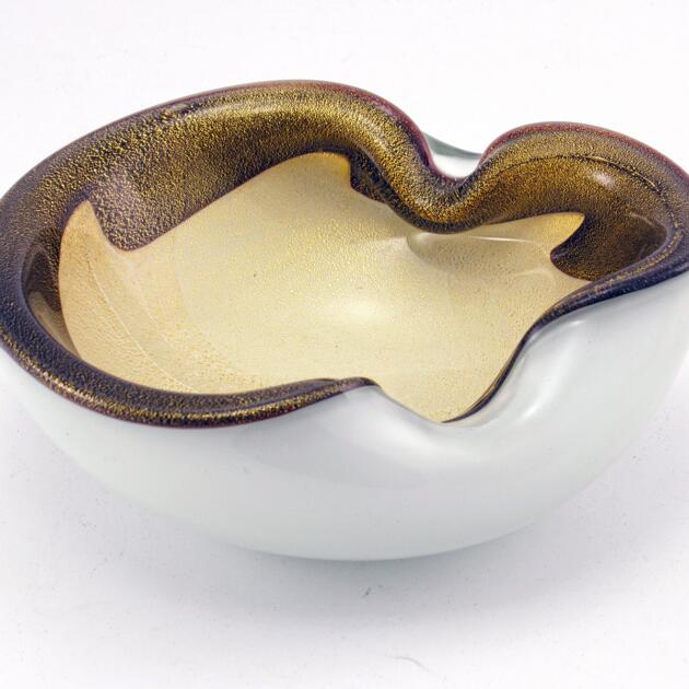 Alfredo Barbini Murano Art Glass Ashtray Cigar Bowl