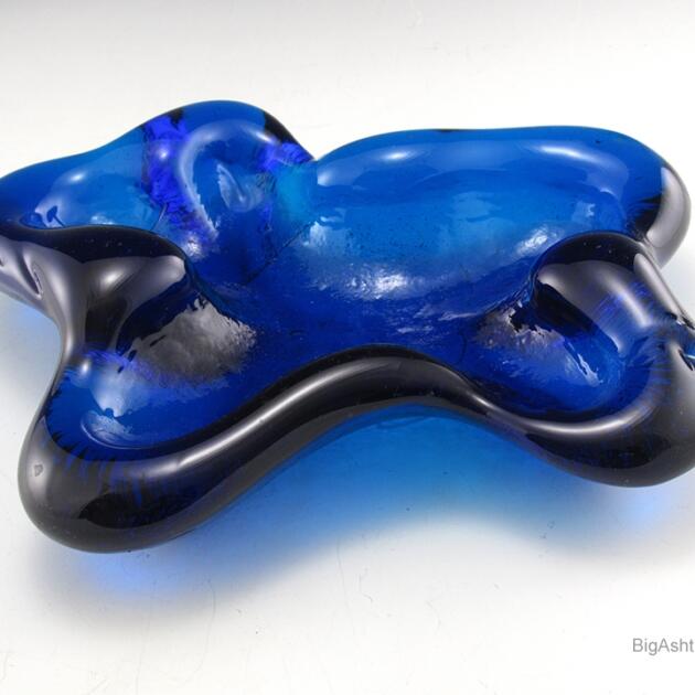 Blenko Art Glass Amoeba Shaped Smoking Accessory