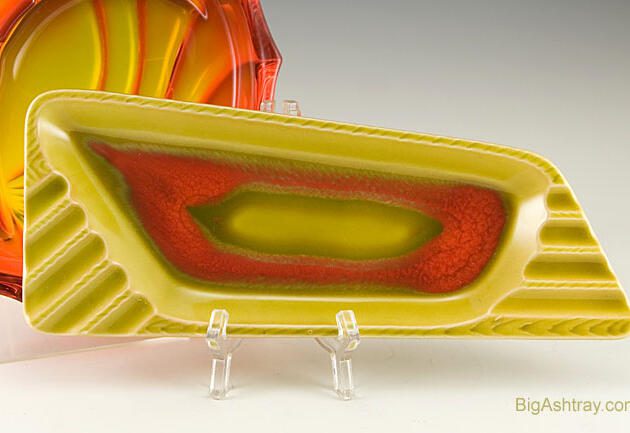 Mid-Century Modern Trippy Pottery Ashtray