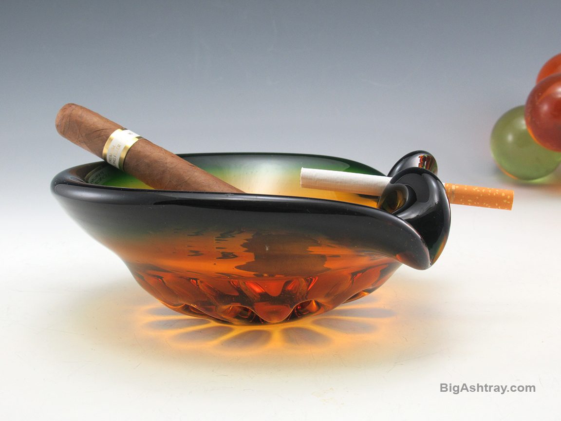 Mid-Century Seguso Flavio Poli Art Glass Ashtray Bowl In Classic Colors - Image 3