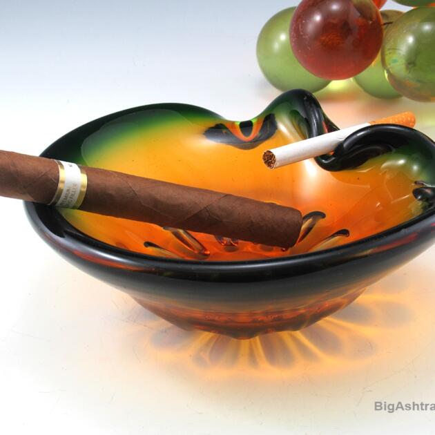 Mid-Century Seguso Flavio Poli Art Glass Ashtray Bowl In Classic Colors