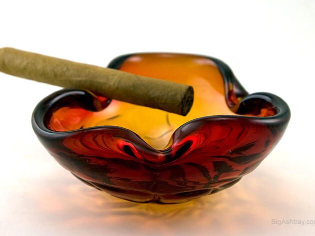 Modernist Art Glass Ashtray Bowl