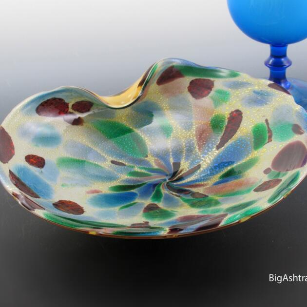 Murano Art Glass Cigar Ashtray Mid-20th Century Modern