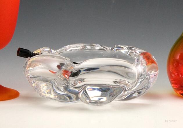 Luxurious High Clarity Crystal Ashtray by Orrefors Sweden