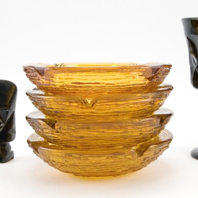 Retro Soreno Glass Ashtrays Medium Size
