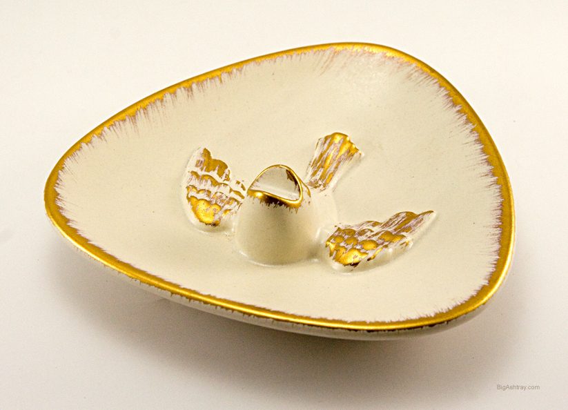 Mid-Century Modern Porcelain Bird Rest Ashtray - Image 4