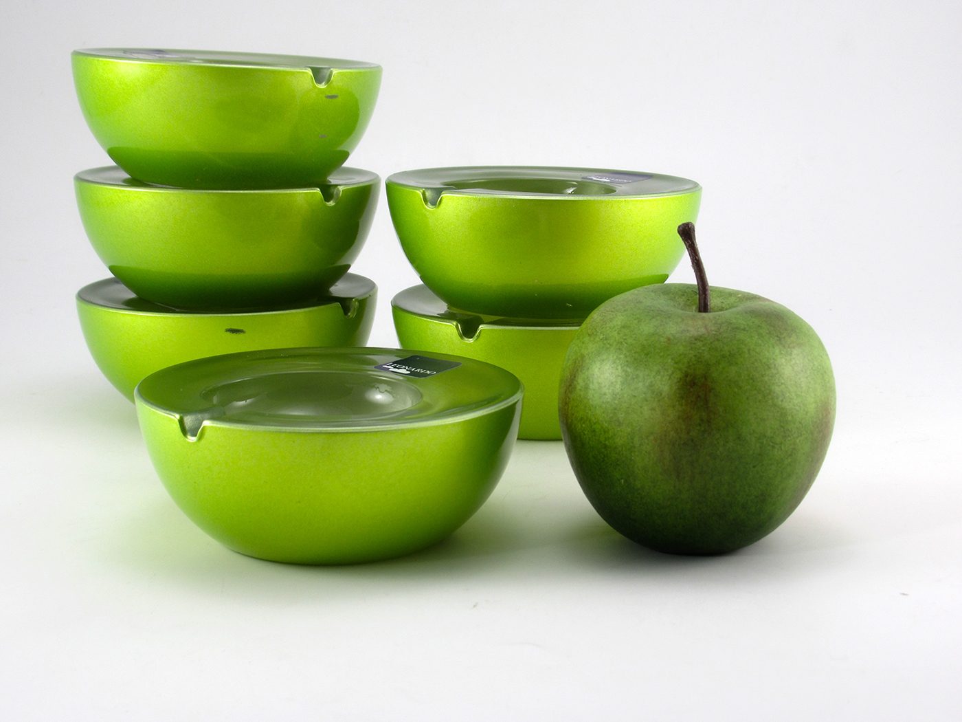 Party Ashtray Set of 6 Quality Glass Orbs German Made - Image 2