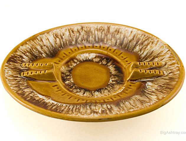 Retro Modern Studio Pottery Cigar Ramp Ashtray Made in USA