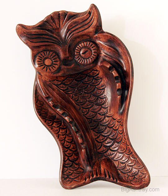 Retro Vintage Owl Decor Ashtray