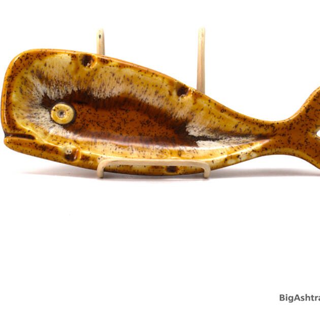 Large Retro Vintage Sperm Whale Ashtray in Handmade Pottery