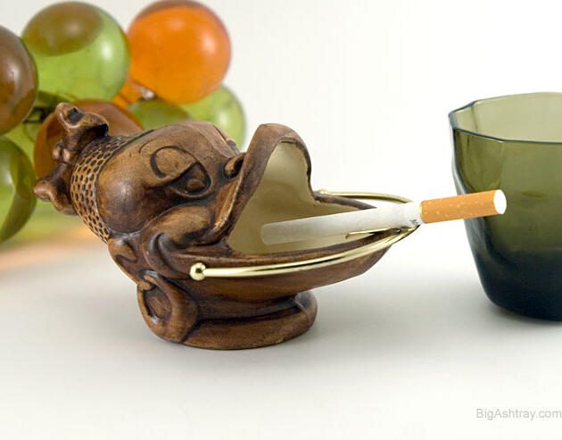 Silly Native Mid-Century Tiki Decor Ashtray
