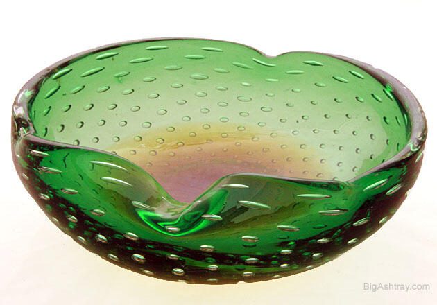 Sommerso Bullicante Italian Glass Cigar Bowl