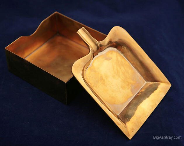 Spanish Castilian Decor Brass Ashtray Box