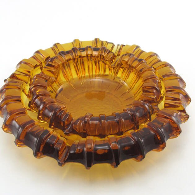 Elegant Vintage Glass Ashtray Set by Fostoria Stacking