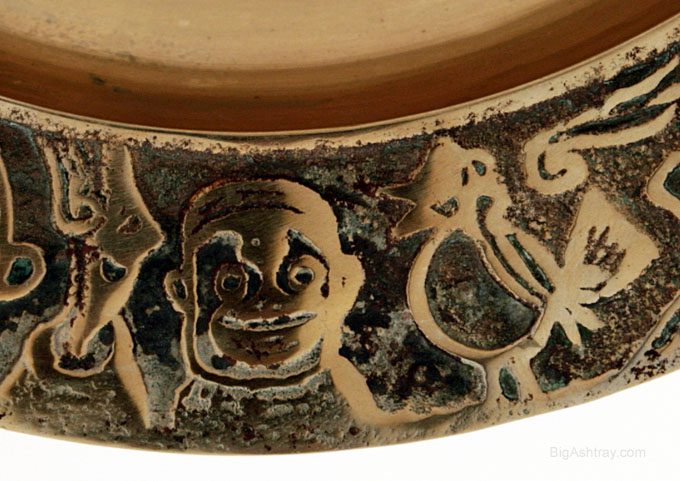 Strange Vintage Brass Tapper Ashtray Curiosity - Image 4