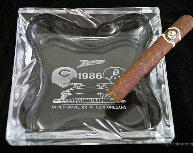 Super Bowl XX 1986 New Orlean Zenith Ashtray