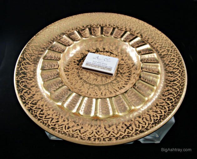Super Size Atomic Era Ashtray with Real Gold
