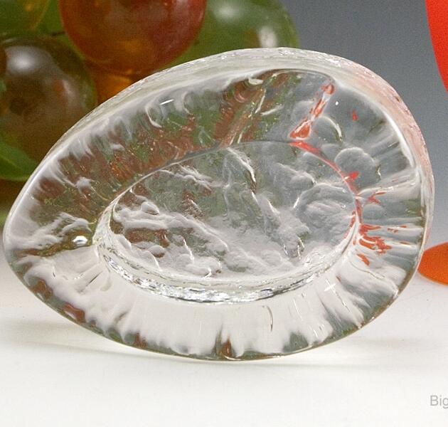 Mid-Century Scandinavian Ice Drop Crystal Ashtray