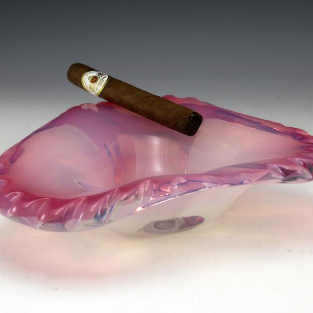 Vintage Fratelli Toso Pink Opaline Centerpiece Ashtray