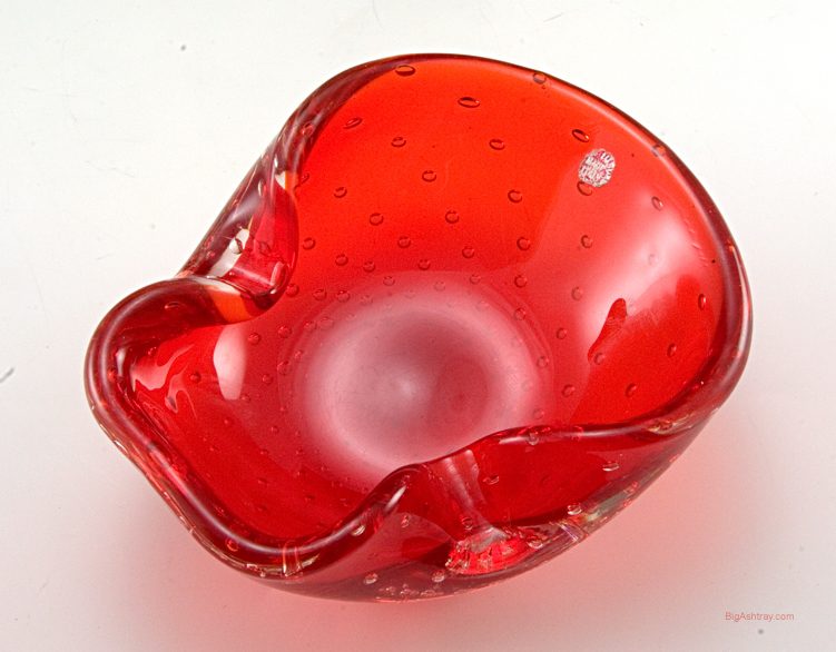 Mid-Century Art Glass Ashtray by Fratelli Toso Italy - Image 4