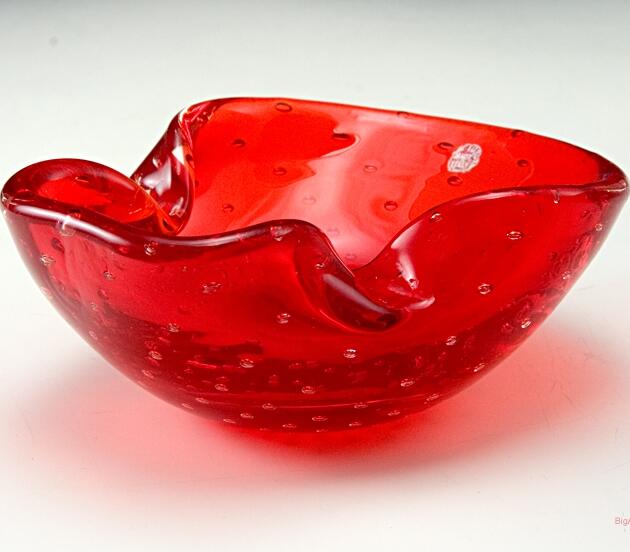 Mid-Century Art Glass Ashtray by Fratelli Toso Italy