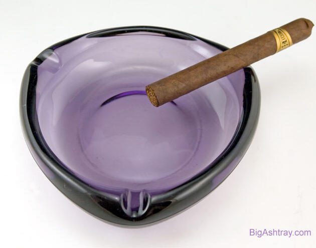 Viking Art Glass Thistle Cigar Ashtray