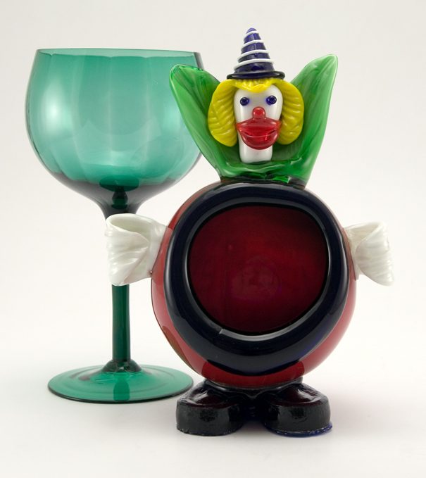 Vintage Murano Glass Clown Ashtray