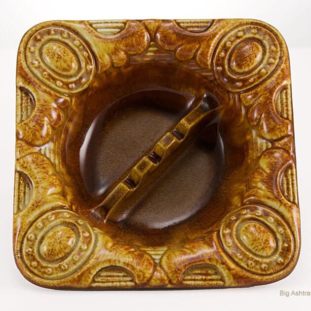 Retro Vintage Tiki Decor Ashtray Signed Haeger