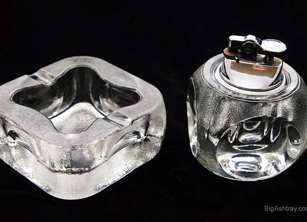 Vintage Retro Modern Art Glass Smoke Set