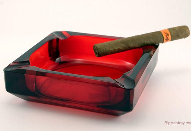 Regal Ruby Cigar Ashtray by Viking Art Glass