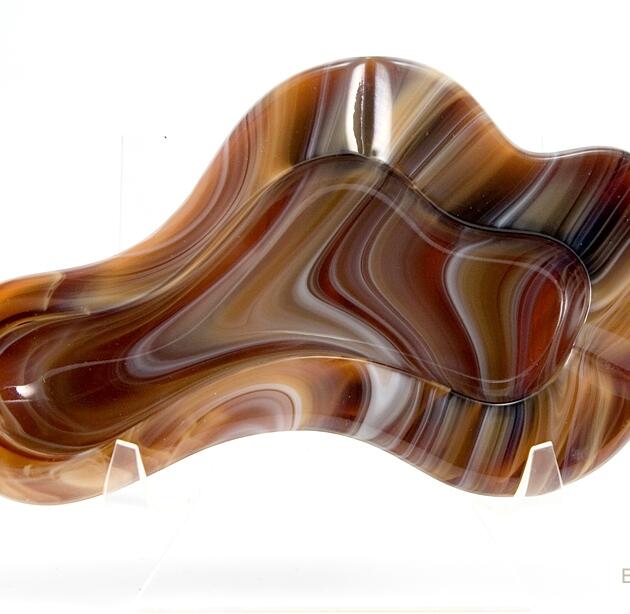 Vintage Chocolate Marble Ham Bone Ashtray