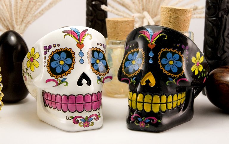 Day of the Dead Head Skull Ashtrays - Image 8