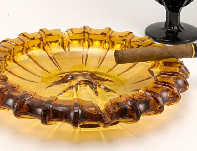 King Size Ashtray with Pipe Knocker by Hazel Atlas USA