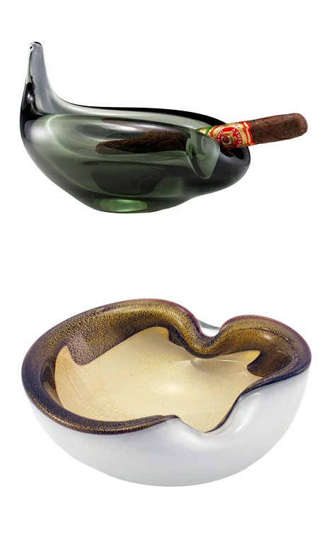 Visit BigAshtray.com for a large selection of vintage ashtrays for cigars, pipes, cigarettes and smaller smokes.