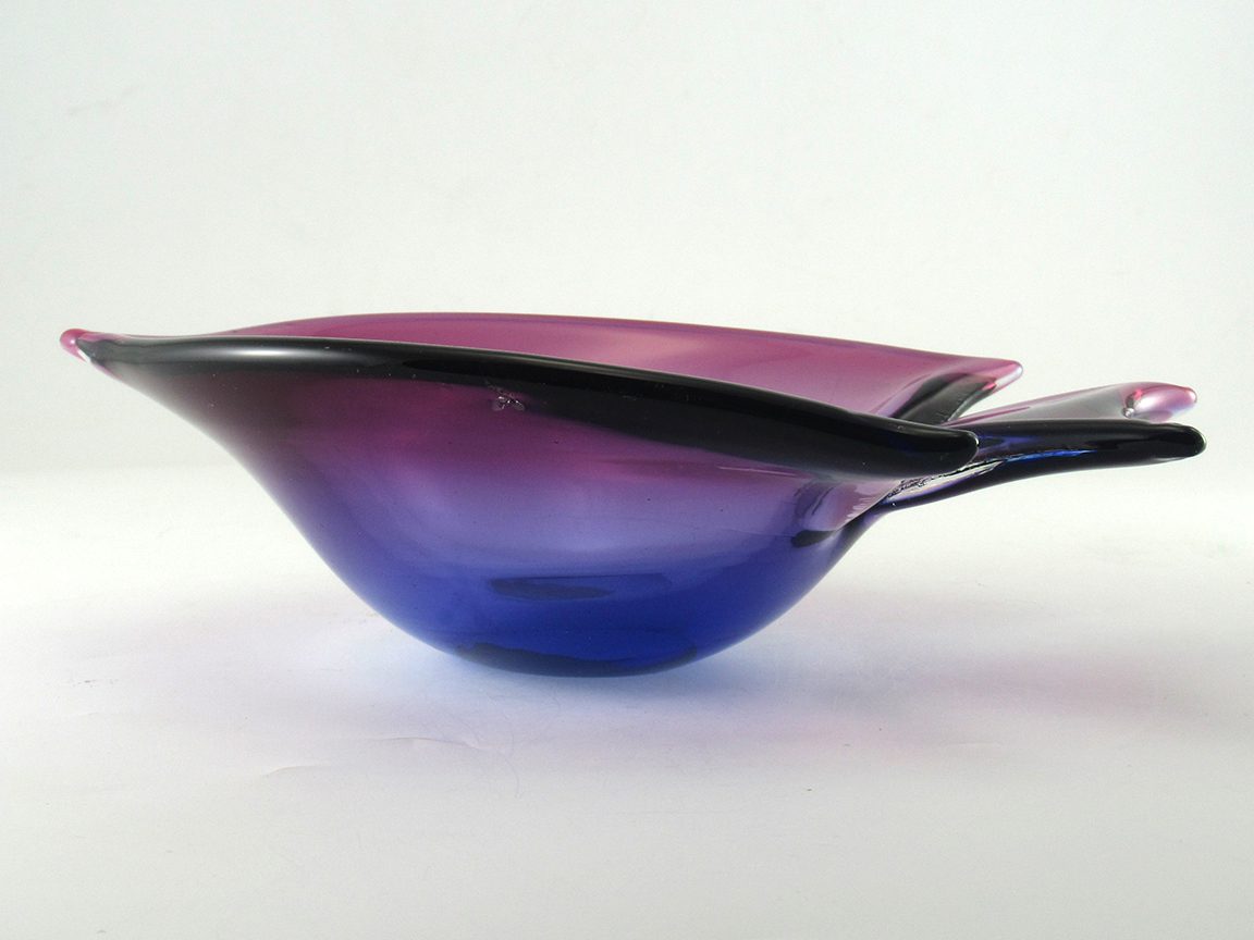 Made in Murano Italy Glass Fish Ashtray Dish Vintage
