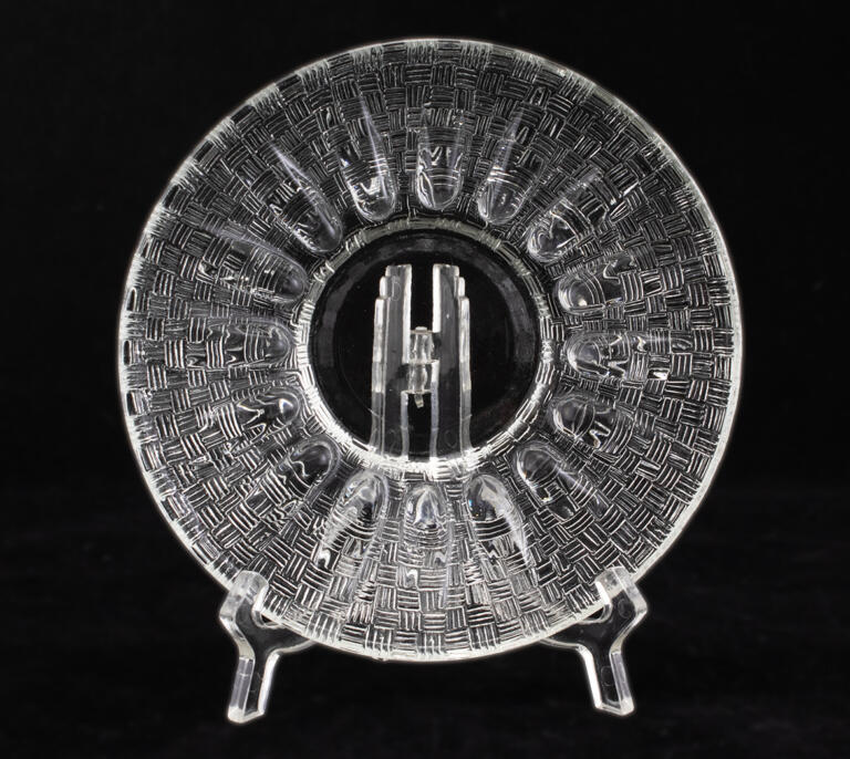Nice Mid-Size Ashtray with Multi-Rests in Colorless Glass