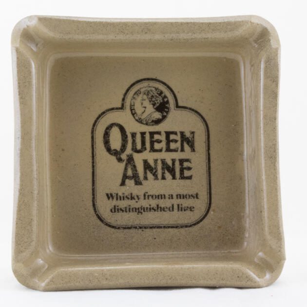 Queen Anne Whisky English Stoneware Ashtray
