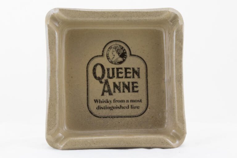 Queen Anne Whisky English Stoneware Ashtray