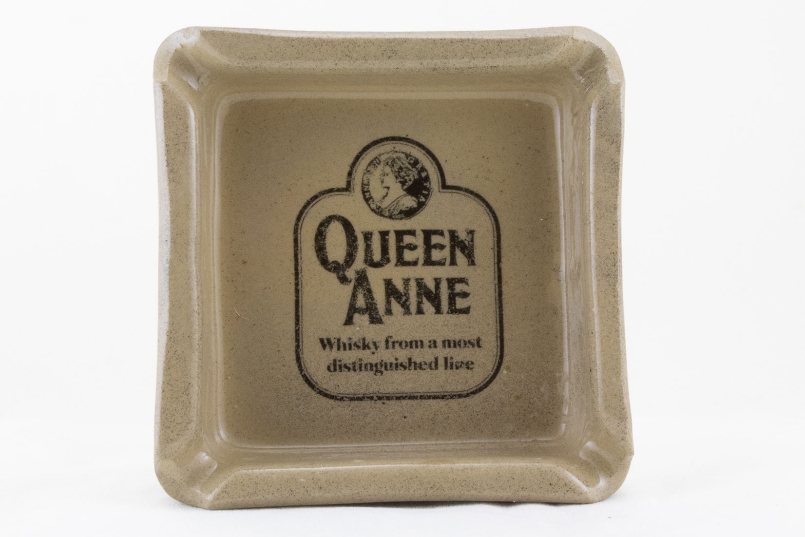 Queen Anne Whisky English Stoneware Ashtray