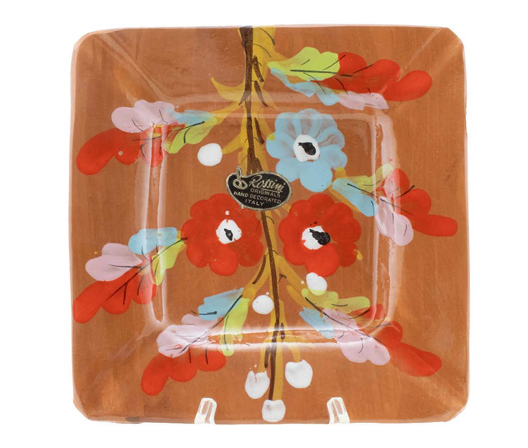 Rossini Mid-Century Italian Hand Painted Art Ashtray