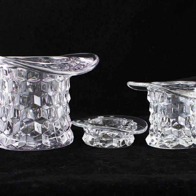 Set of Three Fostoria American High Topper Ashtrays
