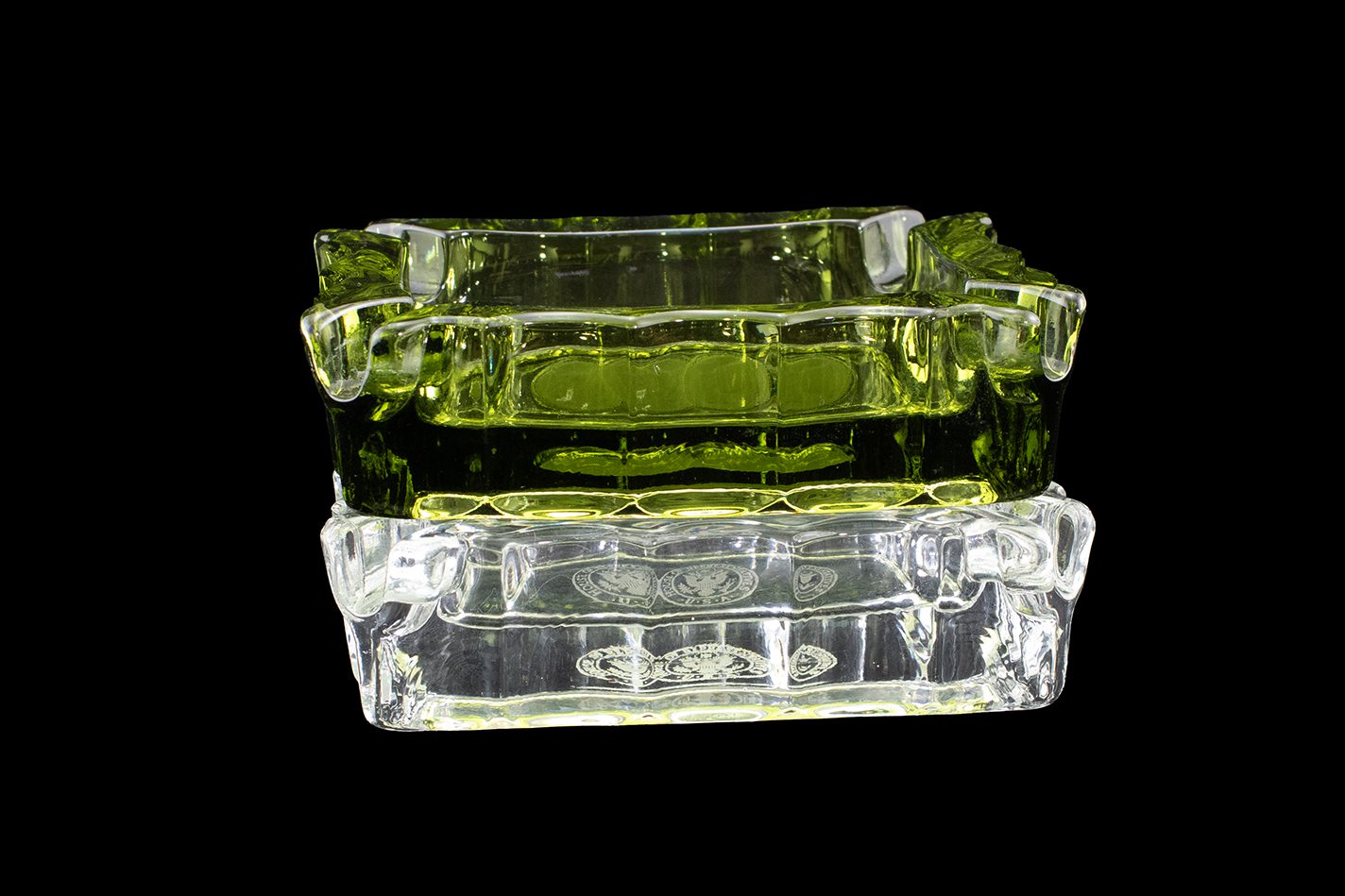 Set of House of Representative Ashtrays by Fostoria Glass 1960s