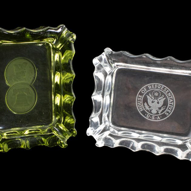 Set of House of Representative Glass Ashtrays by Fostoria 1960s