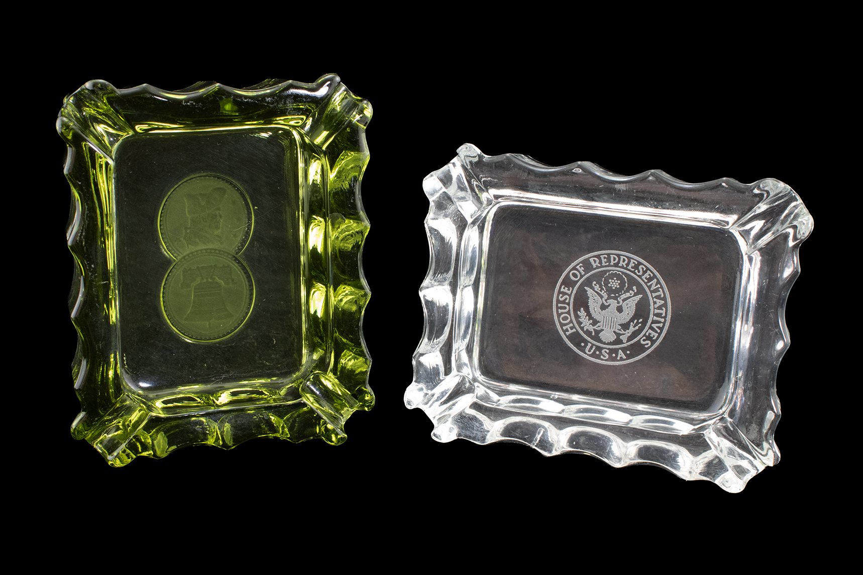 Set of House of Representative Glass Ashtrays by Fostoria 1960s